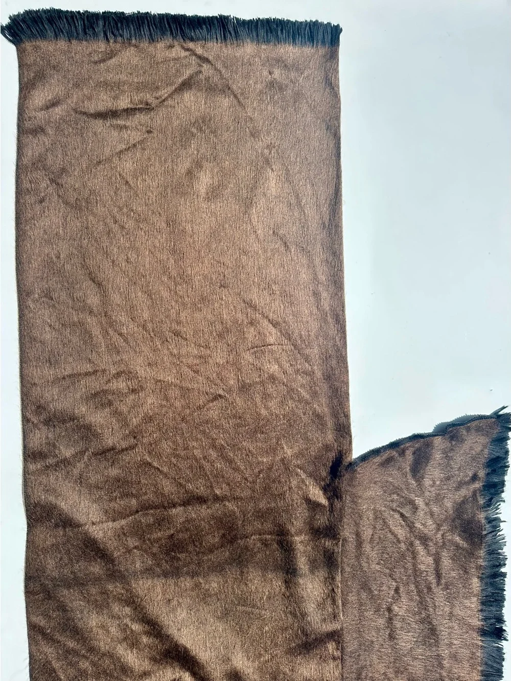 Baby Alpaca Poncho Wrap, Brown, Fringed, Cowl Neck, Ecuador- Women's Cozy Layer